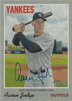 2019 Topps Heritage - Real One Autographs #ROA-AJ Aaron Judge Front