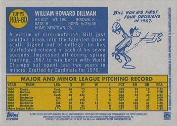 2019 Topps Heritage - Real One Autographs #ROA-BD Bill Dillman Back