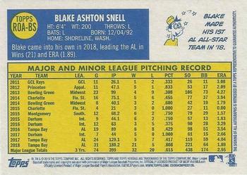 2019 Topps Heritage - Real One Autographs #ROA-BS Blake Snell Back
