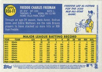 2019 Topps Heritage - Real One Autographs #ROA-FF Freddie Freeman Back