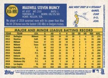 2019 Topps Heritage - Real One Autographs #ROA-MMU Max Muncy Back