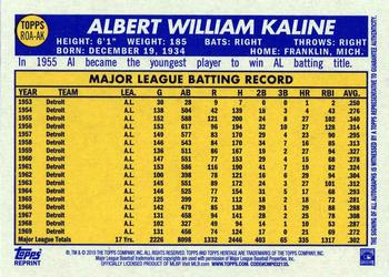 2019 Topps Heritage - Real One Autographs Special Edition Red Ink #ROA-AK Al Kaline Back