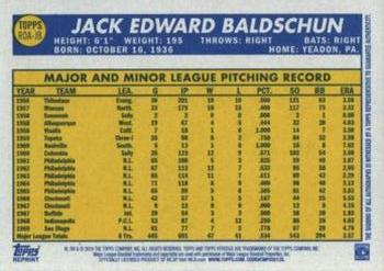 2019 Topps Heritage - Real One Autographs Special Edition Red Ink #ROA-JB Jack Baldschun Back