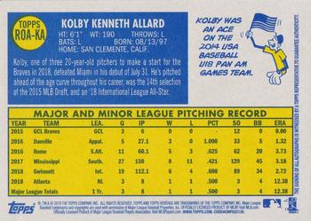 2019 Topps Heritage - Real One Autographs Special Edition Red Ink #ROA-KA Kolby Allard Back