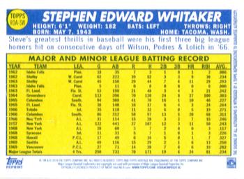 2019 Topps Heritage - Real One Autographs Special Edition Red Ink #ROA-SW Steve Whitaker Back