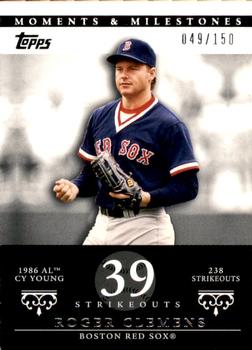 2007 Topps Moments & Milestones #18-39 Roger Clemens Front