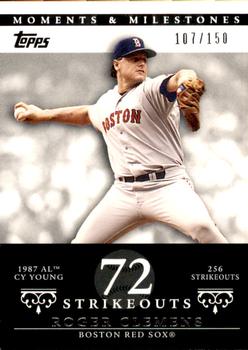 2007 Topps Moments & Milestones #20-72 Roger Clemens Front