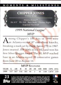 2007 Topps Moments & Milestones #23-69 Chipper Jones Back
