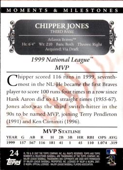2007 Topps Moments & Milestones #24-59 Chipper Jones Back