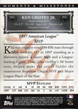 2007 Topps Moments & Milestones #46-18 Ken Griffey Jr. Back