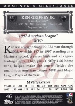 2007 Topps Moments & Milestones #46-64 Ken Griffey Jr. Back