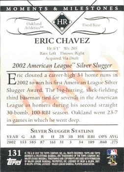 2007 Topps Moments & Milestones #131-23 Eric Chavez Back
