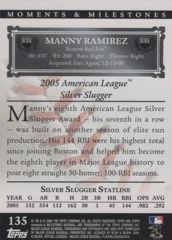 2007 Topps Moments & Milestones #135-54 Manny Ramirez Back