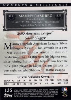 2007 Topps Moments & Milestones #135-80 Manny Ramirez Back