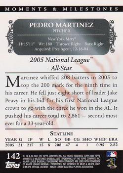 2007 Topps Moments & Milestones #142-26 Pedro Martinez Back