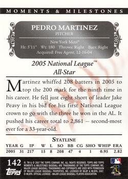 2007 Topps Moments & Milestones #142-81 Pedro Martinez Back