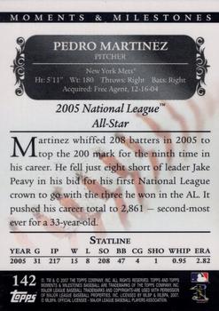 2007 Topps Moments & Milestones #142-104 Pedro Martinez Back