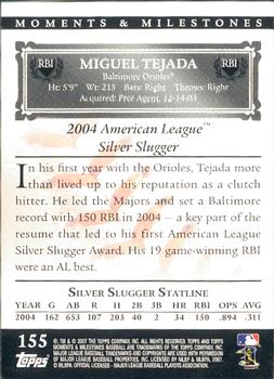 2007 Topps Moments & Milestones #155-41 Miguel Tejada Back
