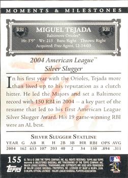 2007 Topps Moments & Milestones #155-56 Miguel Tejada Back