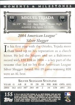 2007 Topps Moments & Milestones #155-57 Miguel Tejada Back