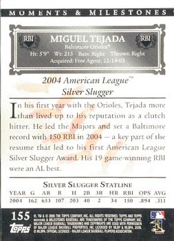 2007 Topps Moments & Milestones #155-84 Miguel Tejada Back