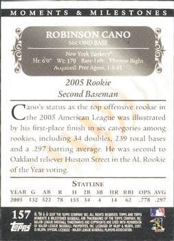 2007 Topps Moments & Milestones #157-17 Robinson Cano Back