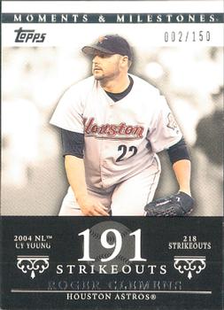 2007 Topps Moments & Milestones #162-191 Roger Clemens Front