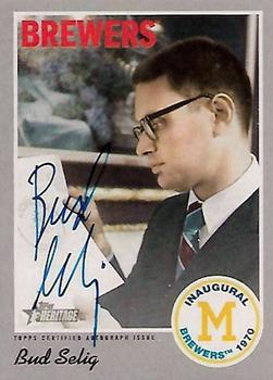 2019 Topps Heritage - Inaugural Brew Crew Autographs #IBC-BS Bud Selig Front