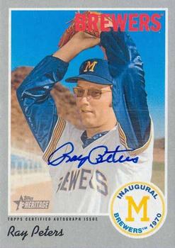 2019 Topps Heritage - Inaugural Brew Crew Autographs #IBC-RP Ray Peters Front