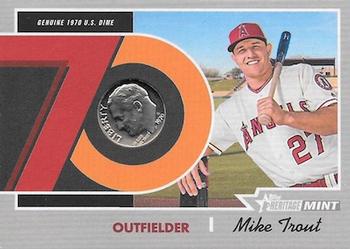 2019 Topps Heritage - 1970 Mint Relics Dimes #70M-MT Mike Trout Front