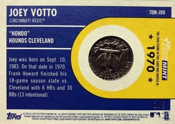 2019 Topps Heritage - 1970 Mint Relics Quarters #70M-JVO Joey Votto Back