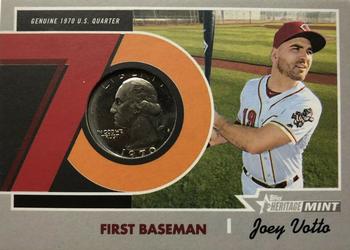 2019 Topps Heritage - 1970 Mint Relics Quarters #70M-JVO Joey Votto Front