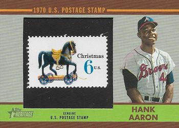 2019 Topps Heritage - 1970 U.S. Postage Stamp Relics #70US-HA Hank Aaron Front