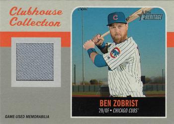 2019 Topps Heritage - Clubhouse Collection Relics #CCR-BZ Ben Zobrist Front
