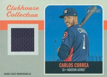 2019 Topps Heritage - Clubhouse Collection Relics #CCR-CC Carlos Correa Front