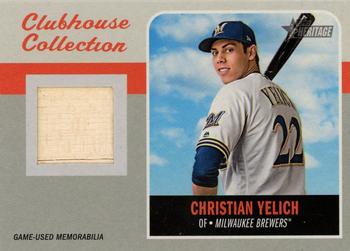 2019 Topps Heritage - Clubhouse Collection Relics #CCR-CY Christian Yelich Front