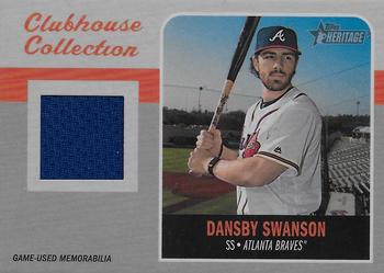2019 Topps Heritage - Clubhouse Collection Relics #CCR-DS Dansby Swanson Front