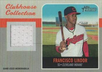 2019 Topps Heritage - Clubhouse Collection Relics #CCR-FL Francisco Lindor Front