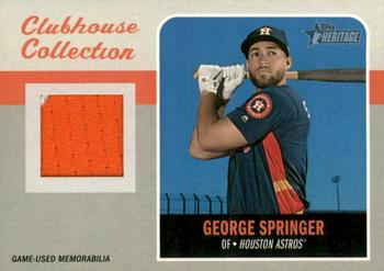 2019 Topps Heritage - Clubhouse Collection Relics #CCR-GS George Springer Front