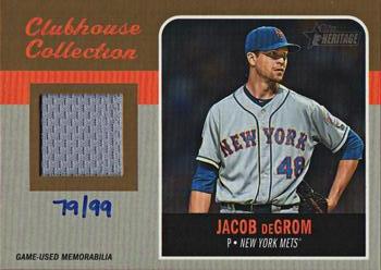 2019 Topps Heritage - Clubhouse Collection Relics Gold #CCR-JD Jacob deGrom Front