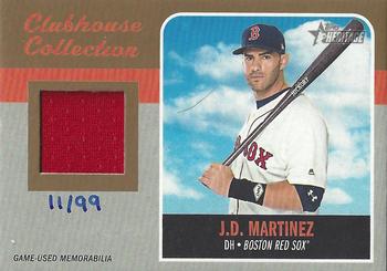 2019 Topps Heritage - Clubhouse Collection Relics Gold #CCR-JM J.D. Martinez Front