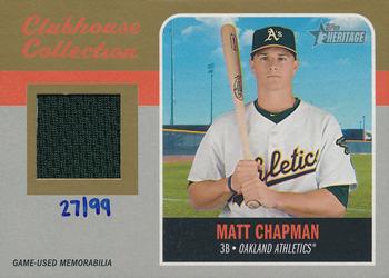 2019 Topps Heritage - Clubhouse Collection Relics Gold #CCR-MCH Matt Chapman Front