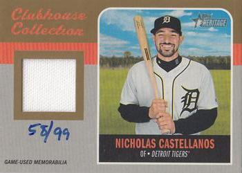 2019 Topps Heritage - Clubhouse Collection Relics Gold #CCR-NC Nicholas Castellanos Front