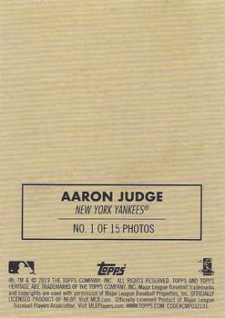 2019 Topps Heritage - 1970 Cloth Stickers #1 Aaron Judge Back