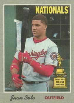 2019 Topps Heritage - 1970 Cloth Stickers #4 Juan Soto Front