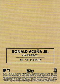 2019 Topps Heritage - 1970 Cloth Stickers #7 Ronald Acuña Jr. Back