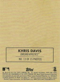 2019 Topps Heritage - 1970 Cloth Stickers #13 Khris Davis Back