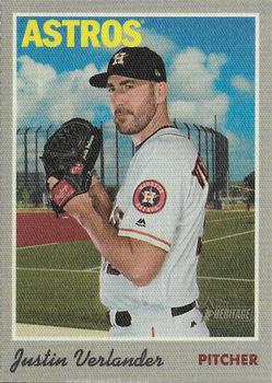 2019 Topps Heritage - 1970 Cloth Stickers #14 Justin Verlander Front
