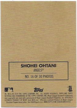 2019 Topps Heritage - 1970 Cloth Stickers #16 Shohei Ohtani Back