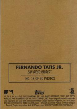 2019 Topps Heritage - 1970 Cloth Stickers #18 Fernando Tatis Jr. Back